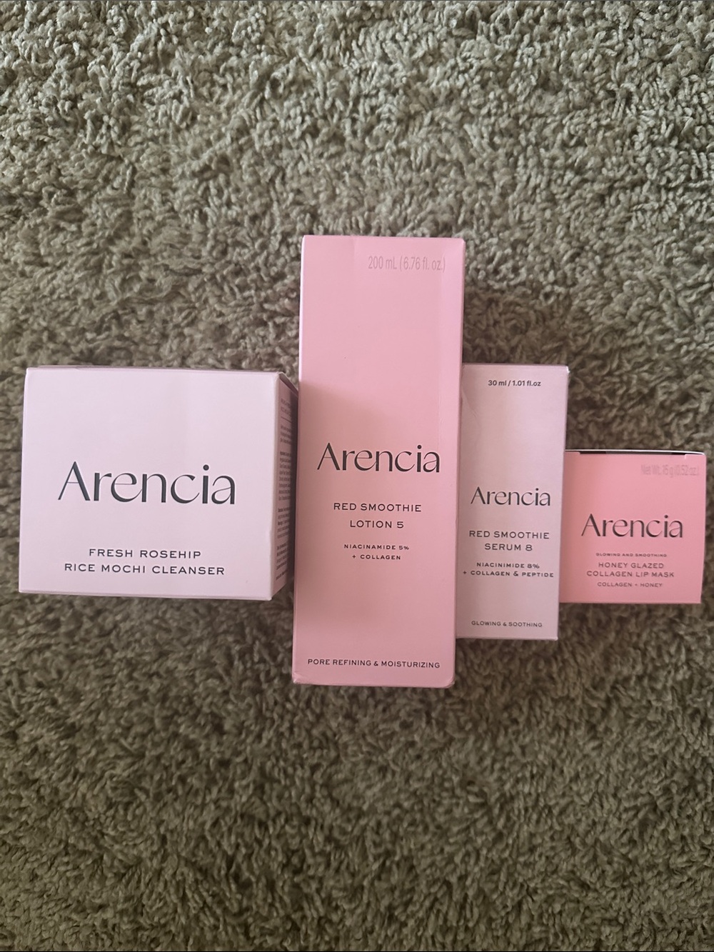 Arencia Red Smoothie Lotion & Skincare Set - Full Size